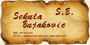 Sekula Bujaković vizit kartica